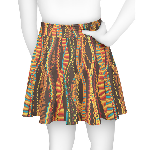 Tribal Ribbons Skater Skirt - Back