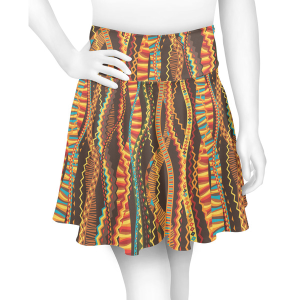Custom Tribal Ribbons Skater Skirt - Medium