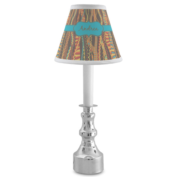 Tribal Ribbons Small Chandelier Lamp - LIFESTYLE (on candle stick)