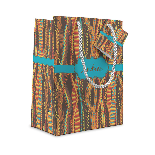 Custom Tribal Ribbons Small Gift Bag (Personalized)