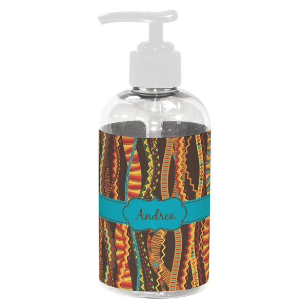 Custom Tribal Ribbons Plastic Soap / Lotion Dispenser (8 oz - Small - White) (Personalized)