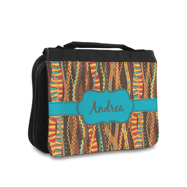 Custom Tribal Ribbons Toiletry Bag - Small (Personalized)