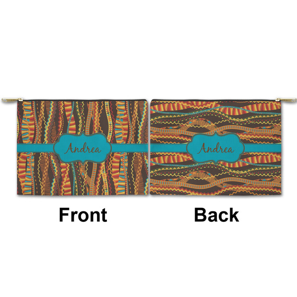 Tribal Ribbons Small Zipper Pouch Approval (Front and Back)