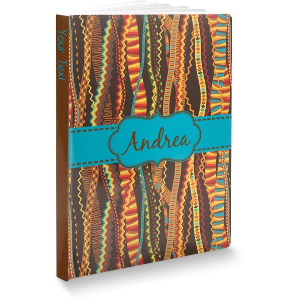 Custom Tribal Ribbons Softbound Notebook - 7.25" x 10" (Personalized)