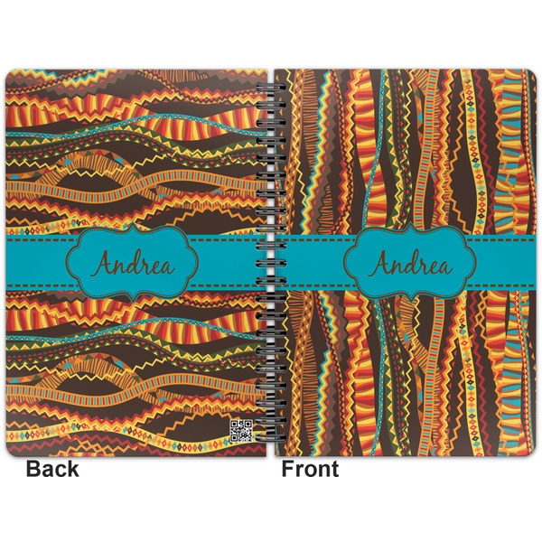 Tribal Ribbons Spiral Journal 7 x 10 - Apvl