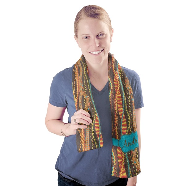 Tribal Ribbons Sport Towel - Exercise use - Model