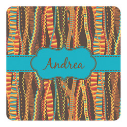 Tribal Ribbons Square Decal - Medium (Personalized)