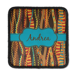 Tribal Ribbons Iron On Square Patch w/ Name or Text