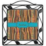 Tribal Ribbons Square Trivet (Personalized)