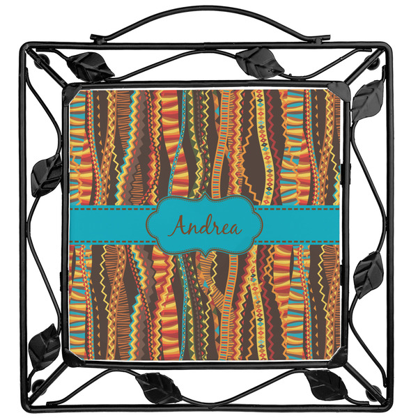 Custom Tribal Ribbons Square Trivet (Personalized)