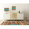Tribal Ribbons Square Wall Decal Wooden Desk