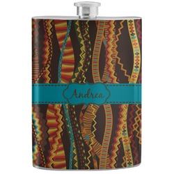 Tribal Ribbons Stainless Steel Flask (Personalized)