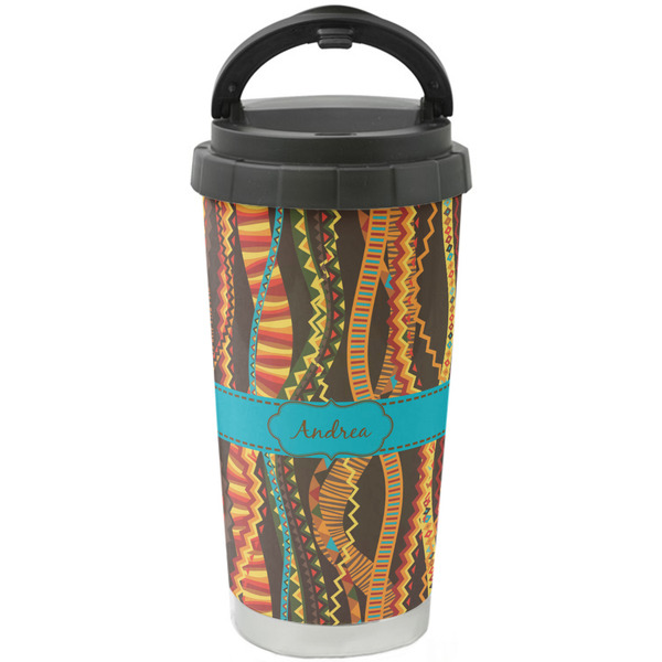 Custom Tribal Ribbons Stainless Steel Coffee Tumbler (Personalized)