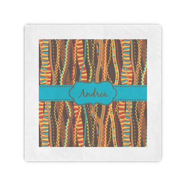 Custom Tribal Ribbons Standard Cocktail Napkins (Personalized)