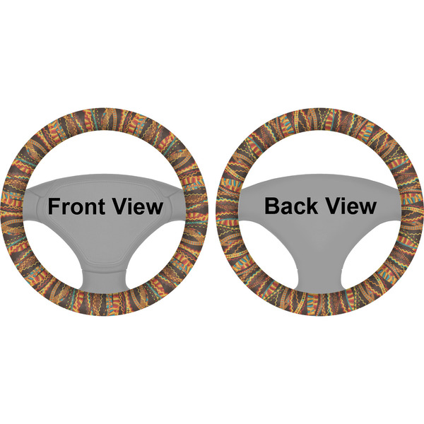 Tribal Ribbons Steering Wheel Cover- Front and Back