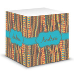 Tribal Ribbons Sticky Note Cube (Personalized)