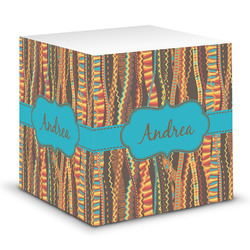 Tribal Ribbons Sticky Note Cube (Personalized)