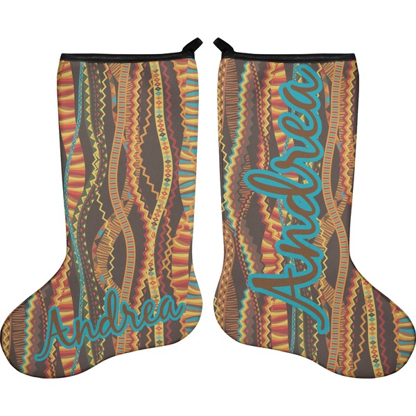 Tribal Ribbons Stocking - Double-Sided - Approval