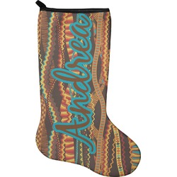 Tribal Ribbons Holiday Stocking - Neoprene (Personalized)