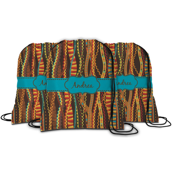 Tribal Ribbons String Backpack - MAIN