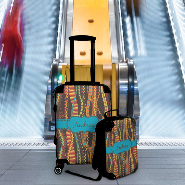 Tribal Ribbons Suitcase Set 4 - IN CONTEXT