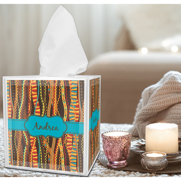 Tribal Ribbons Tissue Box - LIFESTYLE