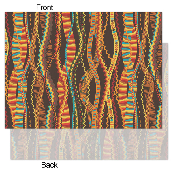 Tribal Ribbons Tissue Paper - Heavyweight - Large - Front & Back