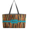 Tribal Ribbons Tote w/Black Handles - Front View