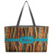 Tribal Ribbons Beach Totes Bag - w/ Black Handles (Personalized)