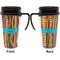 Tribal Ribbons Travel Mug with Black Handle - Approval