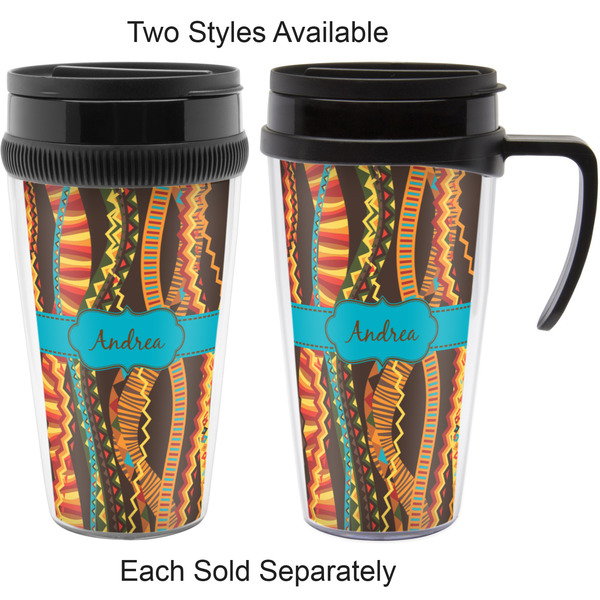Tribal Ribbons Travel Mugs - with & without Handle