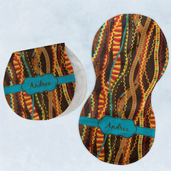Tribal Ribbons Burp Pads - Velour - Set of 2 w/ Name or Text