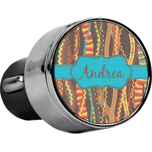 Custom Tribal Ribbons USB Car Charger (Personalized)