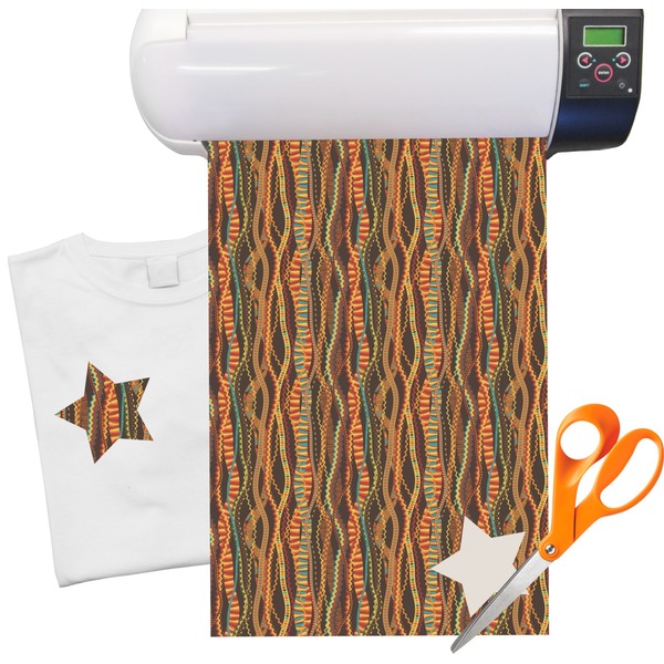Custom Tribal Ribbons Heat Transfer Vinyl Sheet (12"x18")