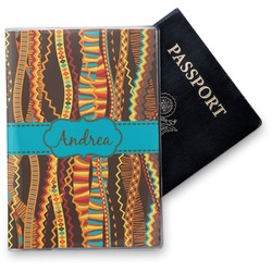 Tribal Ribbons Vinyl Passport Holder (Personalized)