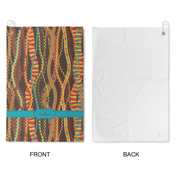 Tribal Ribbons Waffle Weave Golf Towel - Approval