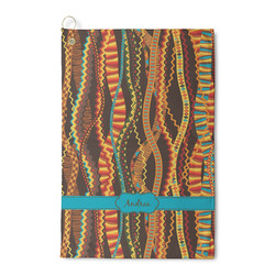 Tribal Ribbons Waffle Weave Golf Towel (Personalized)