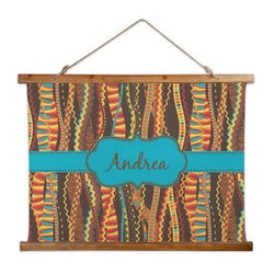 Tribal Ribbons Wall Hanging Tapestry - Wide (Personalized)