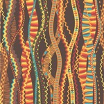 Tribal Ribbons Wallpaper & Surface Covering (Water Activated 24"x 24" Sample)
