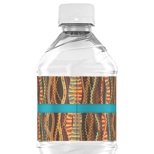 Tribal Ribbons Water Bottle Label - Back View
