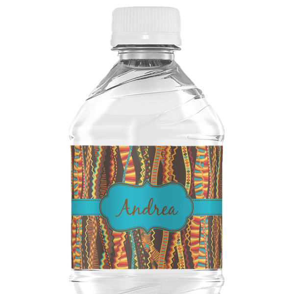 Custom Tribal Ribbons Water Bottle Labels - Custom Sized (Personalized)