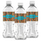 Tribal Ribbons Water Bottle Labels - Front View
