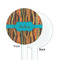 Tribal Ribbons White Plastic 5.5" Stir Stick - Single Sided - Round - Front & Back