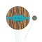Tribal Ribbons Round Plastic Stir Sticks (Personalized)