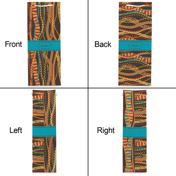 Tribal Ribbons Wine Gift Bag - Gloss - Approval