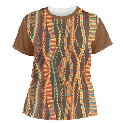 Tribal Ribbons Women's Crew T-Shirt (Personalized)