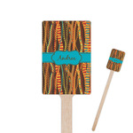 Tribal Ribbons 6.25" Rectangle Wooden Stir Sticks - Single Sided (Personalized)