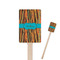 Tribal Ribbons Wooden 6.25" Stir Stick - Rectangular - Closeup