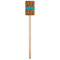 Tribal Ribbons Wooden 6.25" Stir Stick - Rectangular - Single Stick