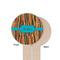 Tribal Ribbons Wooden 6" Food Pick - Round - Single Sided - Front & Back